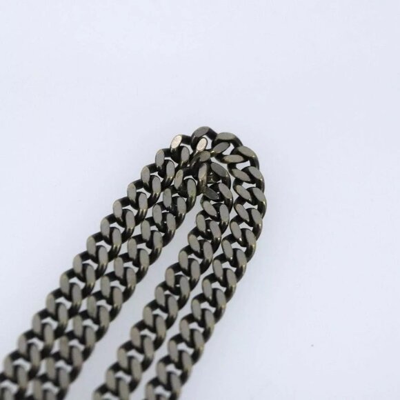 LOUIS VUITTON LV Wood Necklace metal Dark Silver MP2818 LV Auth 87375 - Picture 11 of 15